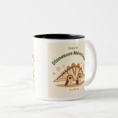 Tasse Enfant avec Adorable Dessin de Dinosaure ツートーンマグカップ (正面右)