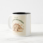 Tasse Enfant avec Adorable Dessin de Dinosaure ツートーンマグカップ (正面左)