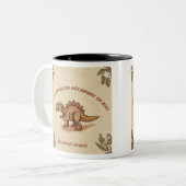 Tasse Enfant avec Adorable Dessin de Dinosaure ツートーンマグカップ (正面左)
