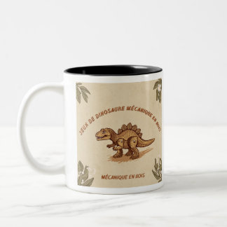 Tasse Enfant avec Adorable Dessin de Dinosaure ツートーンマグカップ