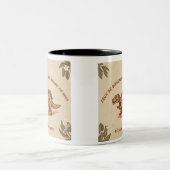 Tasse Enfant avec Adorable Dessin de Dinosaure ツートーンマグカップ (中央)