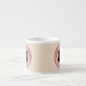 Tasse Expresso Black cat and roses エスプレッソカップ (正面)