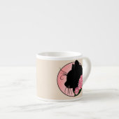 Tasse Expresso Black cat and roses エスプレッソカップ (正面右)