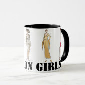 Tasse Fashion Girls マグカップ (正面右)