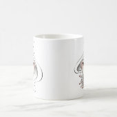 Tasse fille enfumée blanche minimal コーヒーマグカップ (中央)