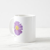 Tasse fleur aster violet aquarelle コーヒーマグカップ (正面左)