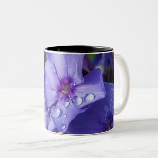 tasse fleur violet ツートーンマグカップ (正面右)
