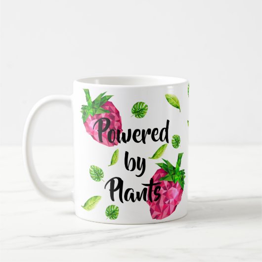 Tasse für Veganer - powered by plants コーヒーマグカップ (左)