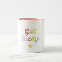 Tasse Get lucky mit Stern ツートーンマグカップ