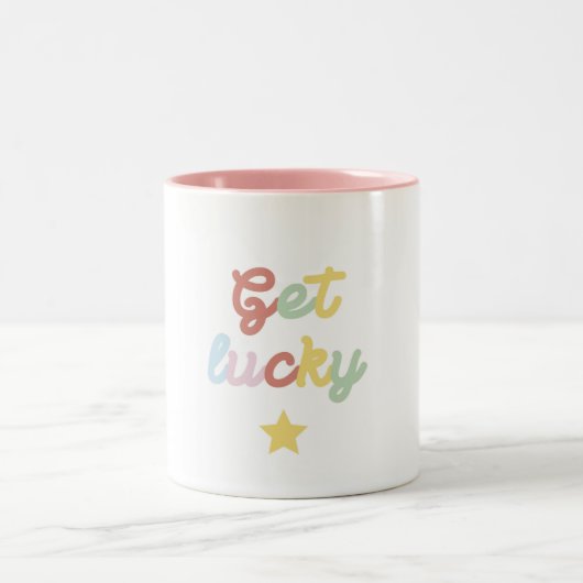 Tasse Get lucky mit Stern ツートーンマグカップ (中央)