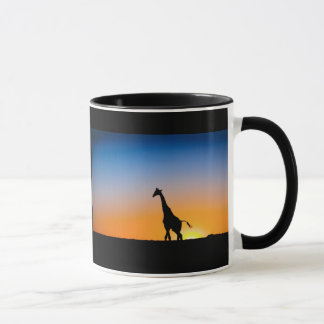 Tasse Giraffen Sonnenuntergang マグカップ