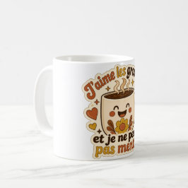 Tasse gros mug drôle – « J’aime les gros mugs et コーヒーマグカップ