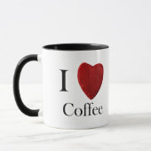 Tasse I love Coffee マグカップ (左)