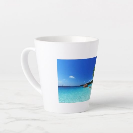 Tasse imprimée bord de mer カフェラテマグ (左アングル)