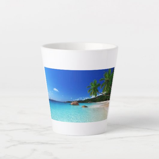 Tasse imprimée bord de mer カフェラテマグ (正面)