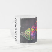 Tasse, keltischer Knoten, Irland, bunt フロストグラスマグカップ (正面左)