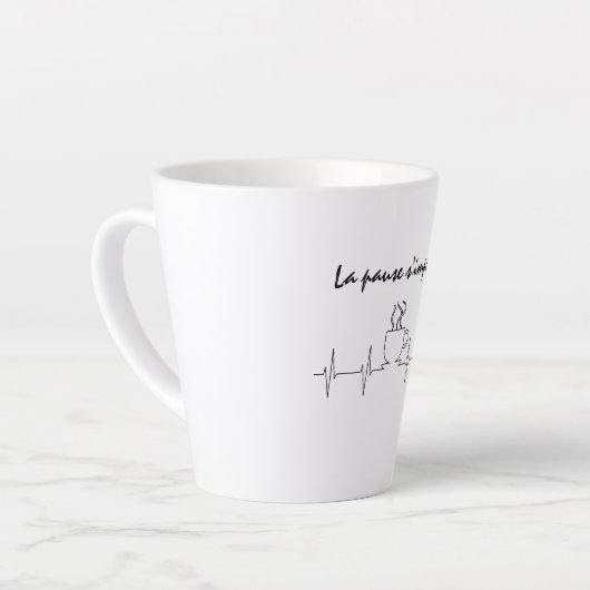 Tasse la pause s'impose カフェラテマグ (左アングル)