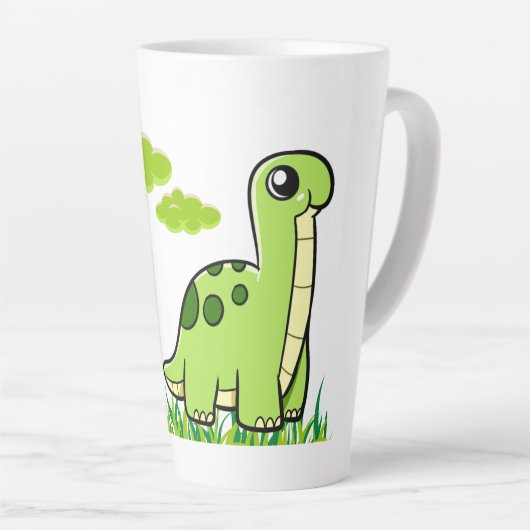 Tasse Latte Dinosaure カフェラテマグ (右アングル)