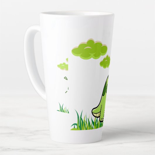 Tasse  Latte Dinosaure  カフェラテマグ (左アングル)