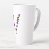 Tasse latte fleur lavande aquarelle カフェラテマグ (右アングル)