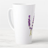 Tasse latte fleur lavande aquarelle カフェラテマグ (左アングル)