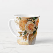 Tasse latte Fleurs カフェラテマグ (左アングル)