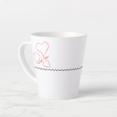 Tasse latte Love You cœur カフェラテマグ (左アングル)