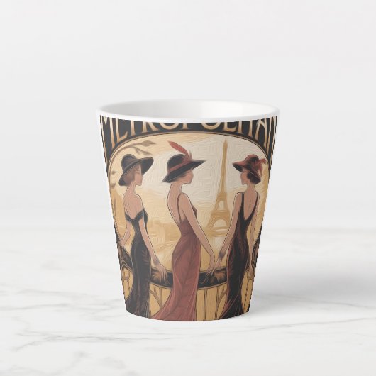 Tasse latte Metropolitan Art Nouveau カフェラテマグ (正面)