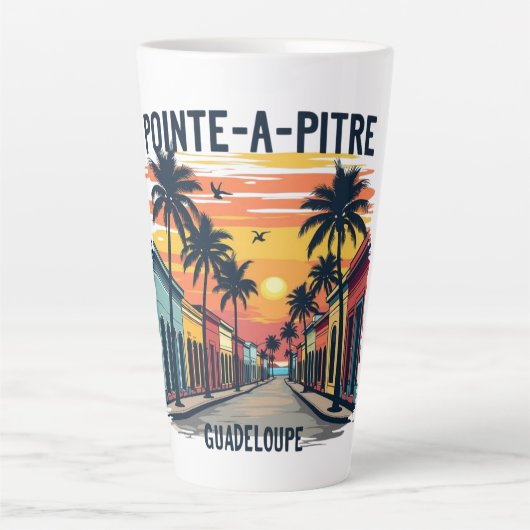 Tasse Latte Pointe-à-Pitre Guadeloupe | Latte Mug カフェラテマグ (正面)