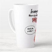 Tasse Latte Ronchon le cochon カフェラテマグ (左アングル)