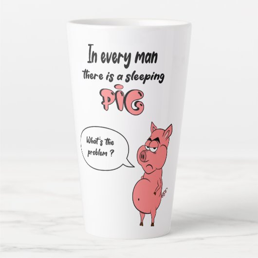 Tasse Latte Ronchon le cochon カフェラテマグ (正面)