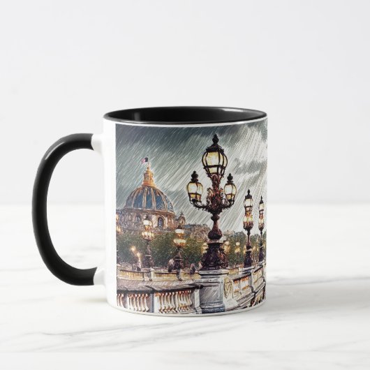 Tasse, le pont Alexandre III à Paris マグカップ (左)