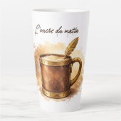 Tasse l'encre du matin カフェラテマグ (正面)