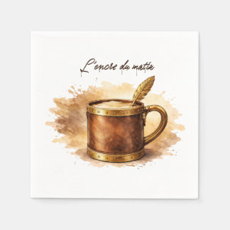 Tasse l'encre du matin スタンダードカクテルナプキン