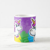 Tasse Licorne cartoon arc en ciel  コーヒーマグカップ (中央)