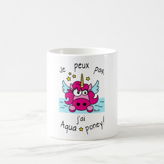 Tasse Licorne, Je peux pas, j'ai aquaponey コーヒーマグカップ (中央)