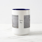 Tasse lustige Ente:持っているおもしろい ツートーンマグカップ (中央)