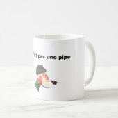 Tasse Magritte ceci n'est pas une pipe コーヒーマグカップ (正面右)