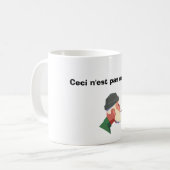 Tasse Magritte ceci n'est pas une pipe コーヒーマグカップ (正面左)