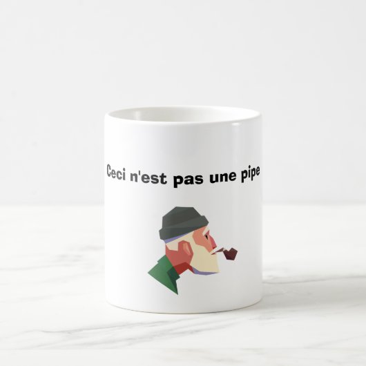 Tasse Magritte ceci n'est pas une pipe コーヒーマグカップ (中央)