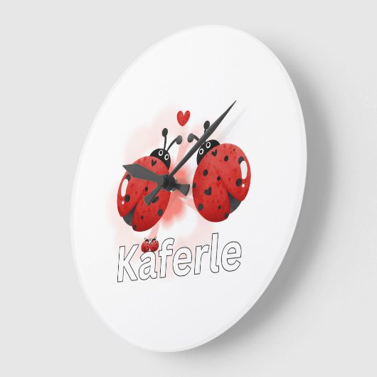 Tasse Marienkäfer ラージ壁時計 (傾斜)