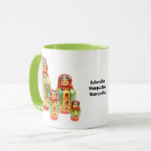Tasse Matrjoschka, Matryoshka, Babuschka, マグカップ (正面左)