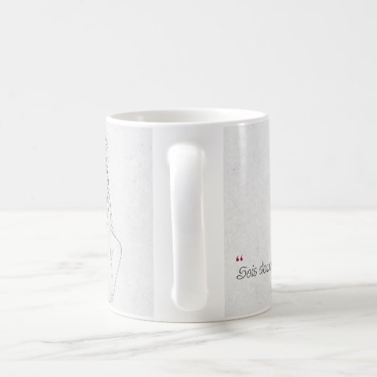 Tasse minimaliste citation コーヒーマグカップ (ハンドル)