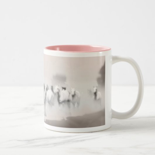 Tasse mit arabischen Pferden ツートーンマグカップ (右)