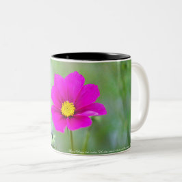Tasse mit Cosmea-Blüte und Psalm ツートーンマグカップ