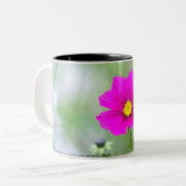 Tasse mit Cosmea-Blüte und Psalm ツートーンマグカップ (正面左)