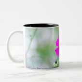 Tasse mit Cosmea-Blüte und Psalm ツートーンマグカップ (左)