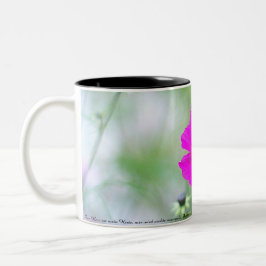 Tasse mit Cosmea-Blüte und Psalm ツートーンマグカップ