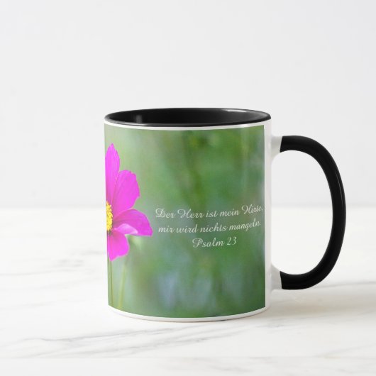 Tasse mit Cosmea-Blüte und Psalm マグカップ (右)