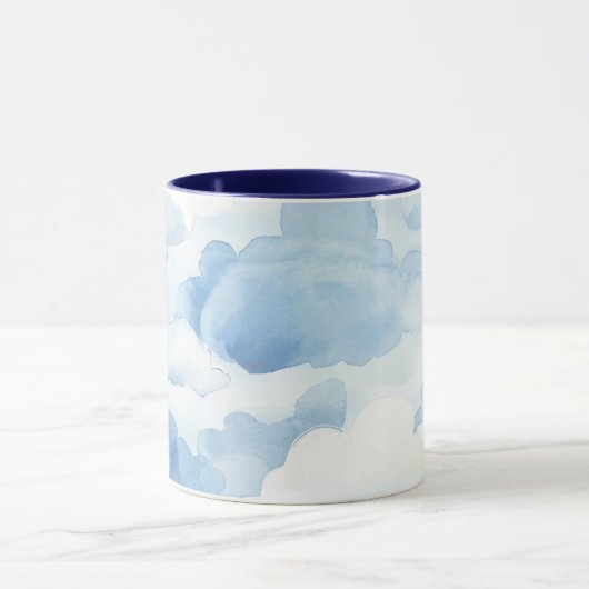 Tasse mit hellblauen Wolkendesign 350ml マグカップ (中央)